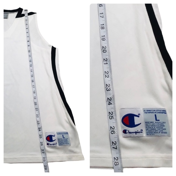 Champion - Double Dry Mesh White / Black Tank Top L - NWOT - Picture 8 of 13
